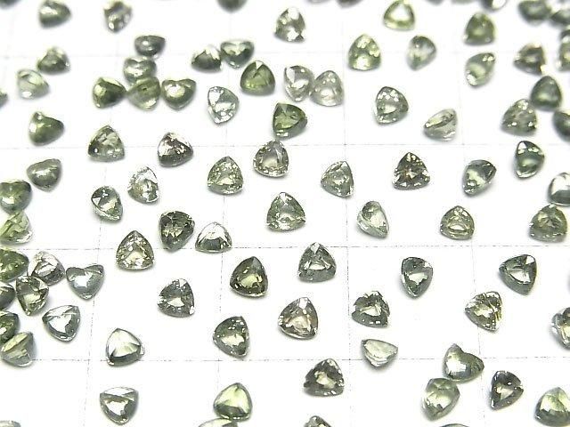 【動画】宝石質グリーンサファイアAAA ルース トライアングルファセットカット3×3mm 5粒 サムネイル3