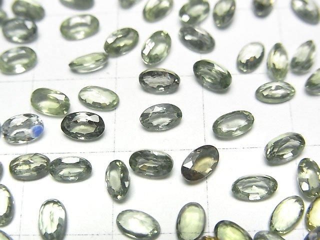 【動画】宝石質グリーンサファイアAAA ルース オーバルファセットカット5×3mm 3粒 サムネイル2