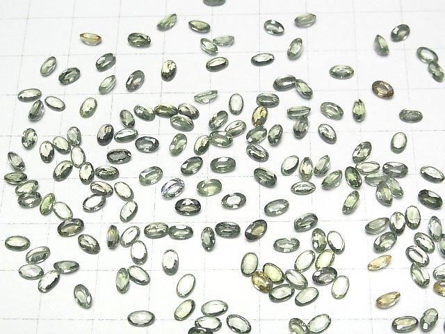 【動画】宝石質グリーンサファイアAAA ルース オーバルファセットカット5×3mm 3粒 サムネイル4