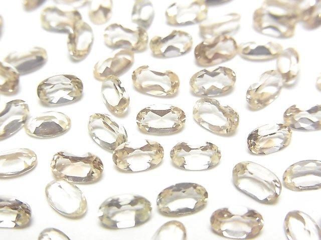 【動画】宝石質オレゴンサンストーンAAA ルース オーバルファセットカット5×3mm 5粒の画像