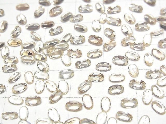 【動画】宝石質オレゴンサンストーンAAA ルース オーバルファセットカット5×3mm 5粒 サムネイル3