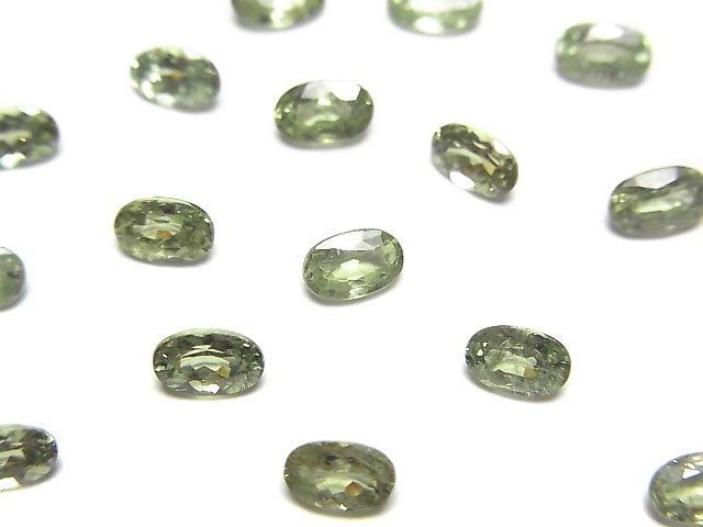 【動画】宝石質デマントイドガーネットAAA ルース オーバルファセットカット5×3mm 1粒の画像