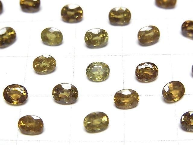 【動画】宝石質デマントイドガーネットAAA ルース オーバルファセットカット5×4mm 【イエロー系】 1粒 サムネイル2