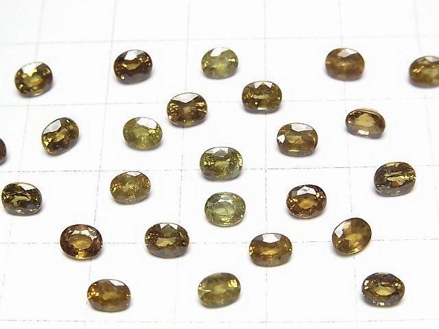 【動画】宝石質デマントイドガーネットAAA ルース オーバルファセットカット5×4mm 【イエロー系】 1粒 サムネイル3