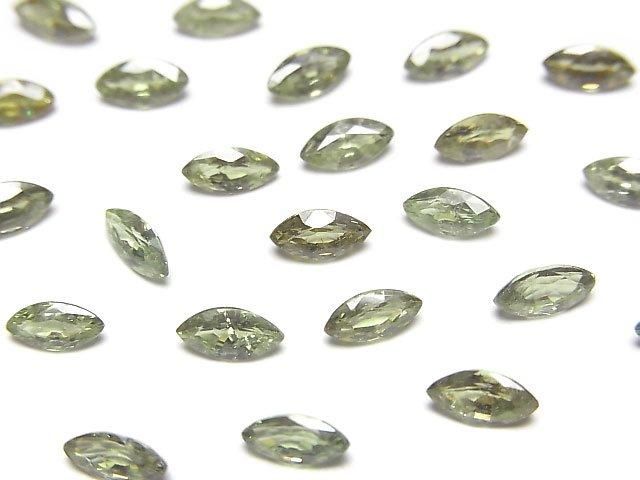 【動画】宝石質デマントイドガーネットAAA ルース マーキスファセットカット6×3mm 1粒の画像