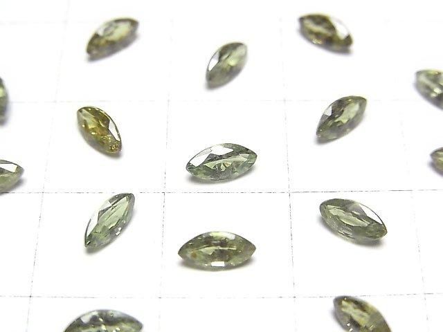 【動画】宝石質デマントイドガーネットAAA ルース マーキスファセットカット6×3mm 1粒 サムネイル2