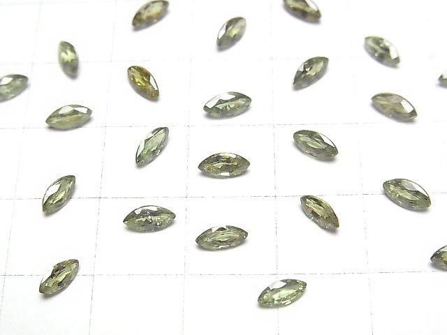 【動画】宝石質デマントイドガーネットAAA ルース マーキスファセットカット6×3mm 1粒 サムネイル3