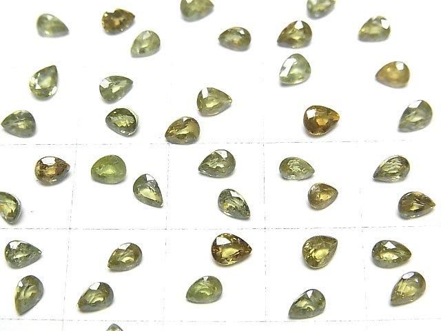 【動画】宝石質デマントイドガーネットAAA ルース ペアシェイプファセットカット4×3mm 1粒 サムネイル3