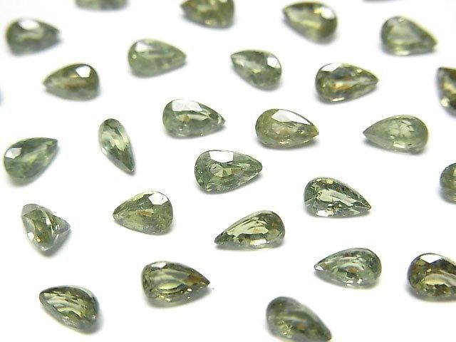 【動画】宝石質デマントイドガーネットAAA ルース ペアシェイプファセットカット5×3mm 1粒の画像