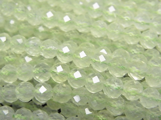 【動画】【素晴らしい輝き】プレナイトAAA- ラウンドカット5mm 1連(約38cm)の画像