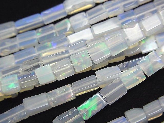 【動画】エチオピア産オパールAA++ レクタングル~スクエア 半連/1連(約36cm)の画像