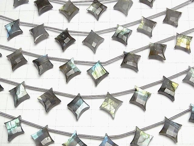 【動画】ラブラドライトAA++ ダイヤカット16×13mm 1連(6粒) サムネイル4