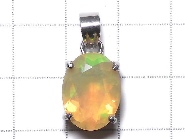 【動画】【1点もの】宝石質オパールAAA ファセットカットペンダントトップ SILVER925製 NO.92 サムネイル2