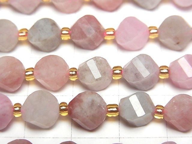 【動画】【素晴らしい輝き】マルチカラージェード ツイスト×多面カット8×7×7mm 1連(約33cm) サムネイル2