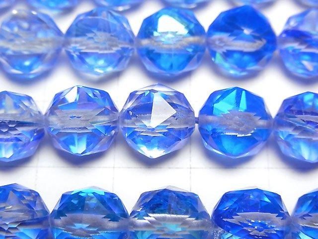 【動画】【素晴らしい輝き】ブルー ルナフラッシュ スターラウンドカット10mm 1連(約36cm) サムネイル2