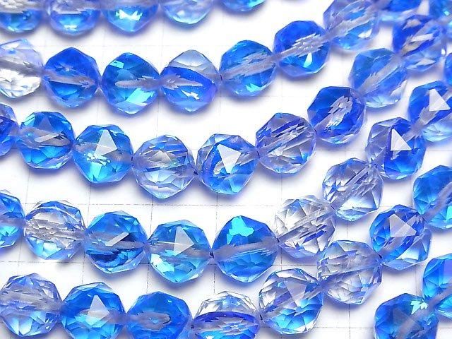 【動画】【素晴らしい輝き】ブルー ルナフラッシュ スターラウンドカット10mm 1連(約36cm) サムネイル3