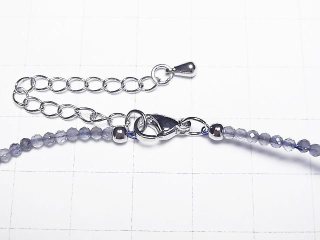 【動画】【素晴らしい輝き】アイオライトAA++ ラウンドカット2mm 1連(ネックレス) サムネイル3