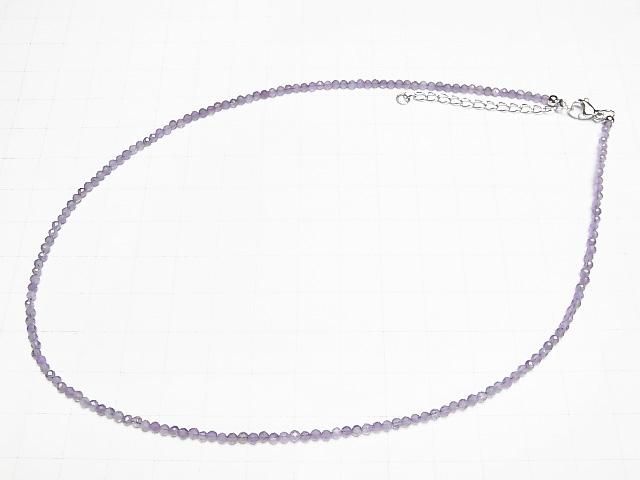 【動画】【素晴らしい輝き】アメジストAA+ ラウンドカット2mm 1連(ネックレス) サムネイル4