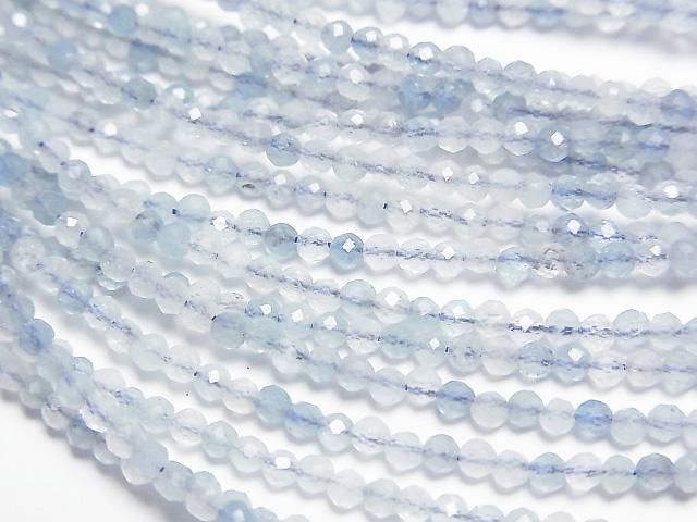 【動画】【素晴らしい輝き】アクアマリンAA ラウンドカット2mm 1連(ネックレス) サムネイル2