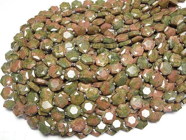【動画】ユナカイト ヘキサゴンカット12×13mm 1連(約36cm) サムネイル4