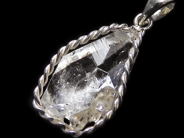 【動画】【1点もの】NY産ハーキマーダイヤモンド ペンダントトップ SILVER925製 NO.31の画像