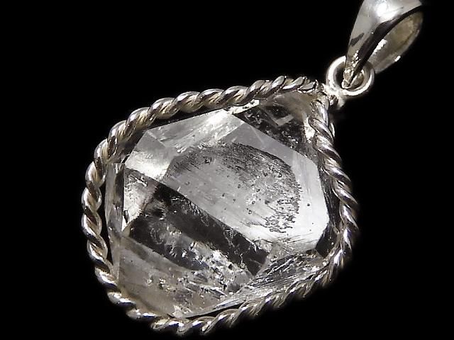 【動画】【1点もの】NY産ハーキマーダイヤモンド ペンダントトップ SILVER925製 NO.39の画像