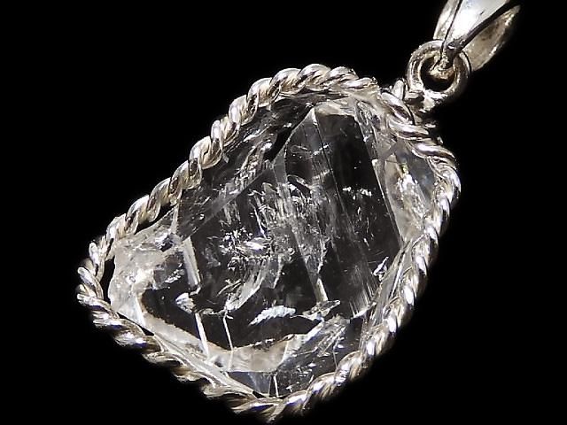【動画】【1点もの】NY産ハーキマーダイヤモンド ペンダントトップ SILVER925製 NO.41の画像