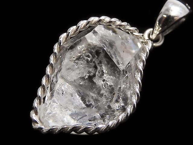 【動画】【1点もの】NY産ハーキマーダイヤモンド ペンダントトップ SILVER925製 NO.49の画像