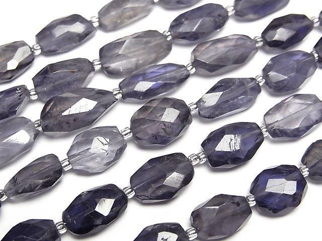 【動画】宝石質アイオライトAA+ タンブルカット 1連(約12cm)の画像