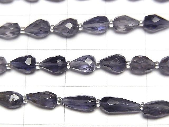 【動画】宝石質アイオライトAA+ 縦穴ドロップカット 1連(約10cm) サムネイル2