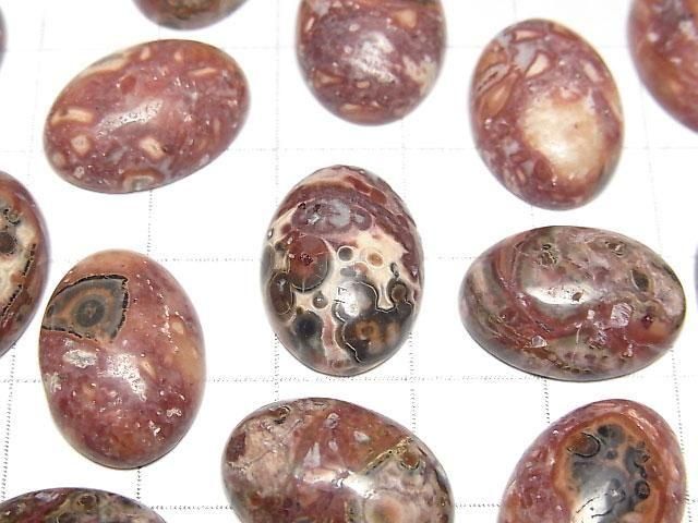 【動画】レオパードスキンジャスパー オーバル カボション18×13mm 2個 サムネイル2