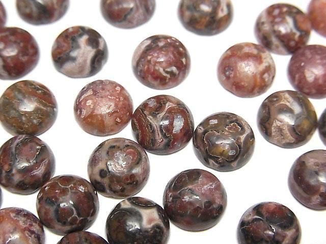 【動画】レオパードスキンジャスパー ラウンド カボション8×8mm 5個の画像