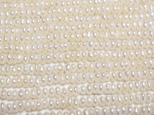 【動画】淡水真珠AA++ ホワイト ロンデル3~4mm 1連(約34cm) サムネイル2