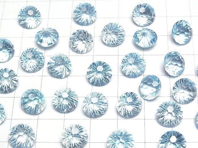 【動画】宝石質スカイブルートパーズAAA ルース ラウンド ファンシーカット10×10mm 1粒 サムネイル4