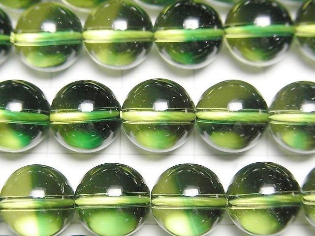 【動画】グリーンイエロークォーツ ラウンド10mm 半連/1連(約36cm) サムネイル2