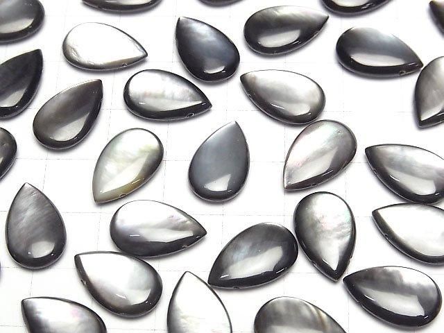 【動画】高品質ブラックシェルAAA 横穴 ペアシェイプ 16×10mm 4粒 サムネイル3