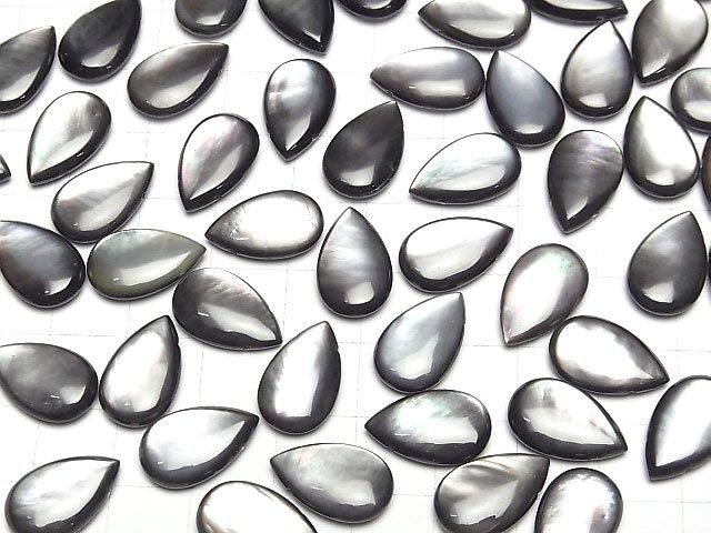 【動画】高品質ブラックシェルAAA 横穴 ペアシェイプ 16×10mm 4粒 サムネイル4