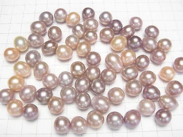 【動画】【粒売り】淡水真珠AAA ルース ポテト~ドロップ11~14mm 【片穴】 天然色ラベンダー 2粒 サムネイル4