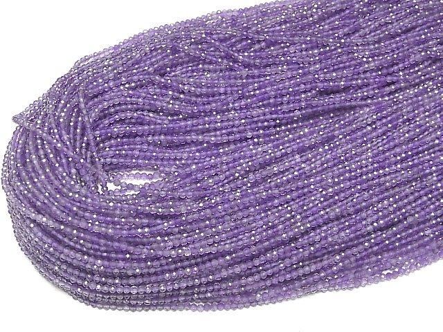 【動画】【素晴らしい輝き】アメジストAA++ ラウンドカット2.5mm 1連(約37cm) サムネイル4