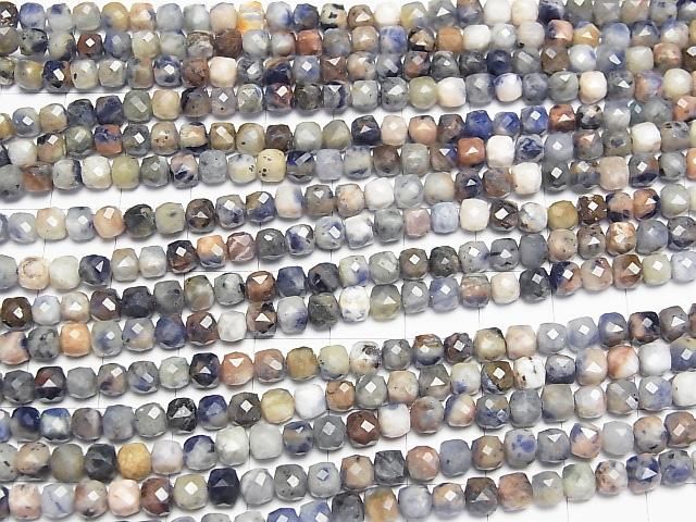 【動画】【素晴らしい輝き】レッドラインソーダライト キューブカット4×4×4mm 1連(約37cm) サムネイル3