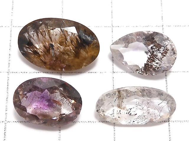 【動画】【1点もの】宝石質エレスチャルクォーツAA++ ルース ファセットカット 4粒セット NO.4 サムネイル2