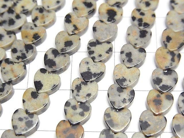 【動画】ダルメシアンジャスパー 縦穴ハート6×6mm 1連(約36cm) サムネイル2