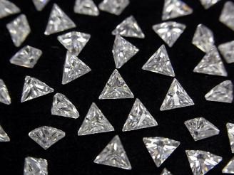【動画】モアサナイトAAA ルース トライアングルファセットカット5×5mm 【クリア】 1粒