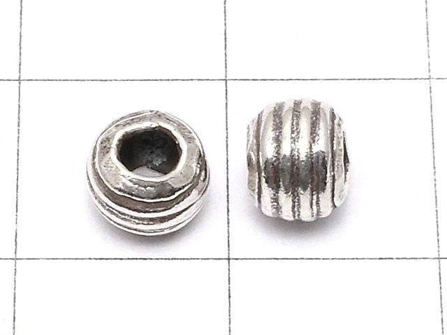 カレンシルバー ライン入りロンデル6×6×4.5mm 2粒 サムネイル2
