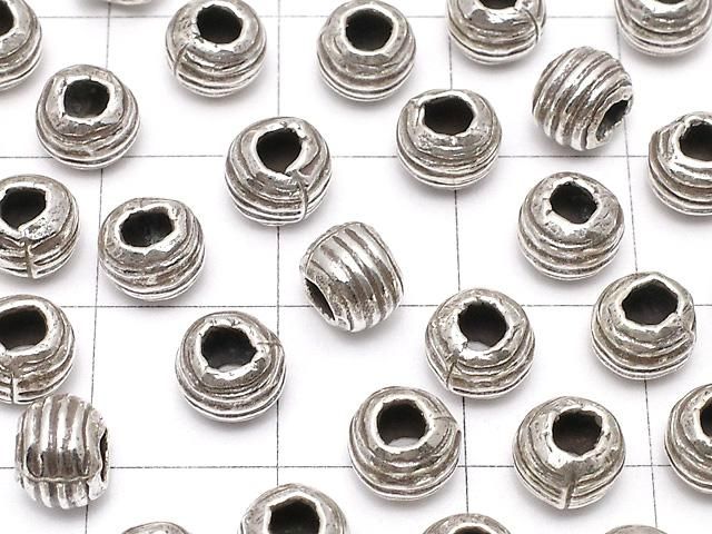 カレンシルバー ライン入りロンデル6×6×4.5mm 2粒 サムネイル3