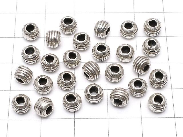 カレンシルバー ライン入りロンデル6×6×4.5mm 2粒 サムネイル4