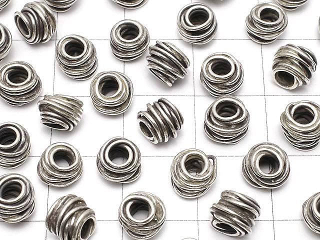カレンシルバー ロンデル6×6×5mm いぶし 2粒 サムネイル3