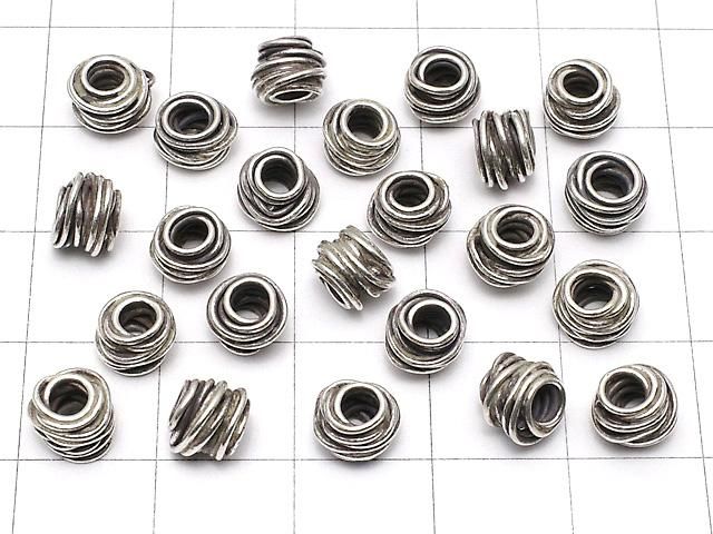 カレンシルバー ロンデル6×6×5mm いぶし 2粒 サムネイル4
