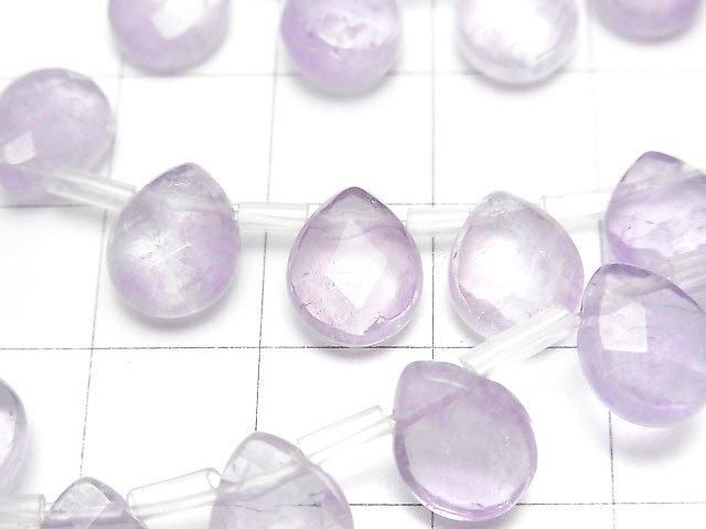 【動画】ピンクアメジストAA++ ペアシェイプカット10×8mm 半連/1連(約34cm) サムネイル2
