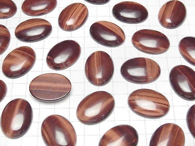 【動画】レッドタイガーアイAA++ オーバル カボション30×22mm 1個 サムネイル4